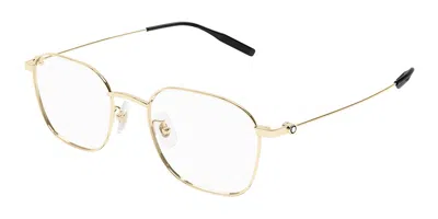 Montblanc Mb0371oa Asian Fit Men's Glasses, Gold, Size 52