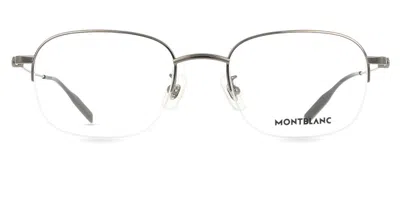 Montblanc Mb0372oa Asian Fit Men's Glasses, Silver, Size 51 In Gray