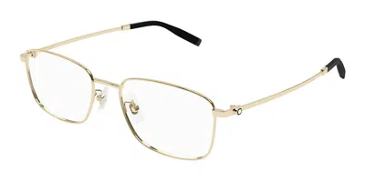Montblanc Mb0373oa Asian Fit Men's Glasses, Gold, Size 54