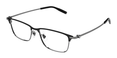 Montblanc Mb0374oa Asian Fit Men's Glasses, Black, Size 54