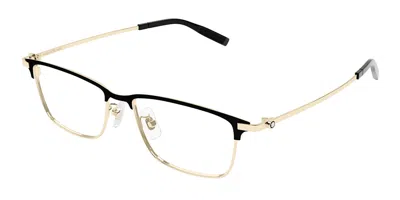 Montblanc Mb0374oa Asian Fit Men's Glasses, Black, Size 54