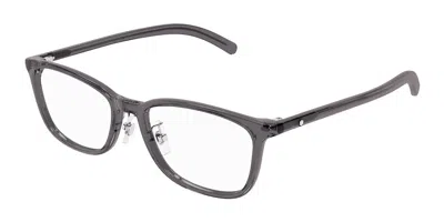 Montblanc Mb0376oj Asian Fit Men's Glasses, Grey, Size 54 In Gray
