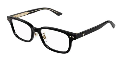 Montblanc Mb0379oj Asian Fit Men's Glasses, Black, Size 53