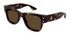 Montblanc Full Frame Sunglasses In Brown