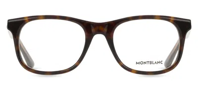 Montblanc Mb0385o Men's Glasses, Tortoiseshell, Size 54 In Brown