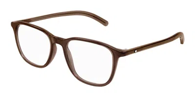 Montblanc Mb0386o 003 Men's Glasses Brown Size 52 - Free Lenses - Blue Light Block Available