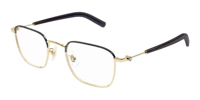 Montblanc Mb0389o Asian Fit Men's Glasses, Gold, Size 52