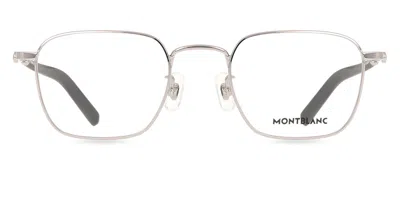 Montblanc Mb0389o Asian Fit Men's Glasses, Gunmetal, Size 50 In Gray