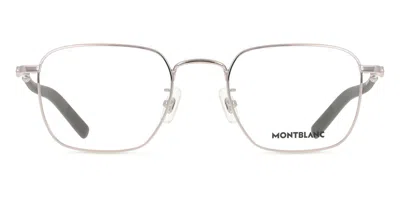 Montblanc Mb0389o Asian Fit Men's Glasses, Gunmetal, Size 52 In Gray