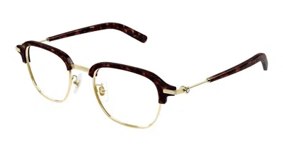 Montblanc Mb0390o Gold-tone Metal Eyeglasses In Purple