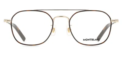 Montblanc Mb0391oa Asian Fit Men's Glasses, Gold, Size 51