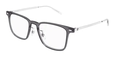 Montblanc Mb0395on 004 Occhiali Da Vista Chiari Per Uomo (solo Montatura) In Gray