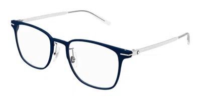 Montblanc Mb0397on 004 Men's Glasses Blue Size 52 - Free Lenses - Blue Light Block Available