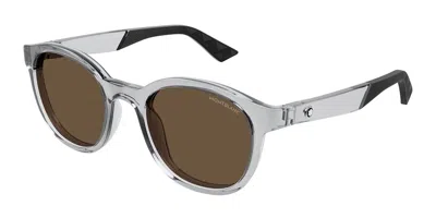 Montblanc Mb0398s 004 Men's Sunglasses Grey Size 51 In Gray