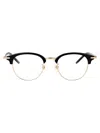 Montblanc Gold-black-transparent Metal Glasses In Black