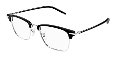 Montblanc Mb0409o Vestibilità Orientale 001 Occhiali Da Vista Neri Per Uomo (solo Montatura) In Multi