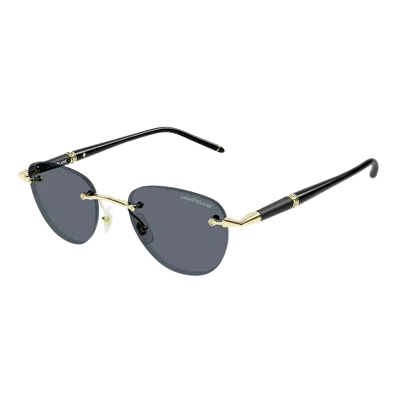 Montblanc Mb0412 S Sunglasses In Gold