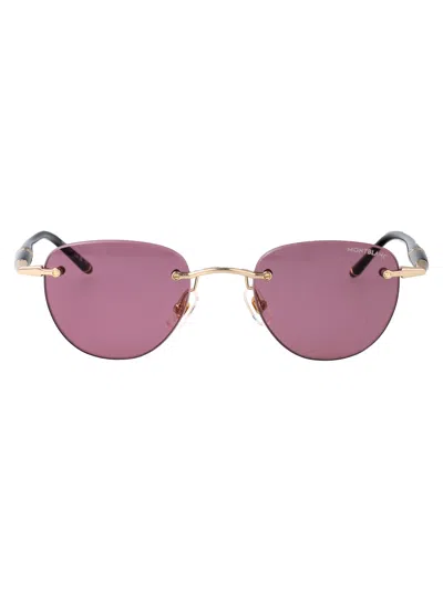 Montblanc Mb0412s Sunglasses In Gold
