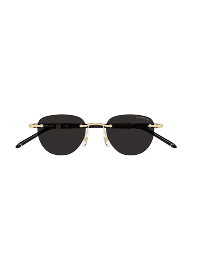 Montblanc Mb0412s Sunglasses In Gold