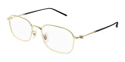 Montblanc Mb0414oa Asian Fit Men's Glasses, Gold, Size 54