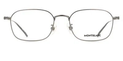 Montblanc Mb0414oa Asian Fit Men's Glasses, Gunmetal, Size 54 In Gray