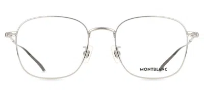 Montblanc Mb0415oa Asian Fit Men's Glasses, Silver, Size 54 In Gray