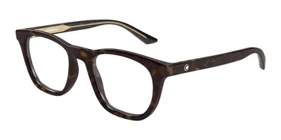 Montblanc Mb0422o 003 Occhiali Da Vista Tartarugatishell Per Uomo (solo Montatura) In Brown