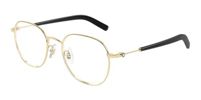 Montblanc Mb0425oa Vestibilità Orientale 001 Occhiali Da Vista Oro Per Uomo (solo Montatura) In Gold