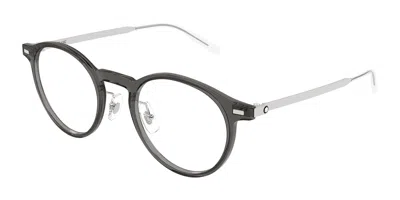 Montblanc Mb0426o 004 Occhiali Da Vista Chiari Per Uomo (solo Montatura) In Gray