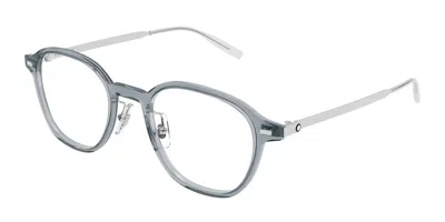 Montblanc Mb0427o 003 Occhiali Da Vista Chiari Per Uomo (solo Montatura) In Gray