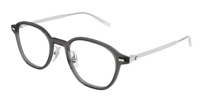 Montblanc Mb0427o 004 Occhiali Da Vista Chiari Per Uomo (solo Montatura) In Gray