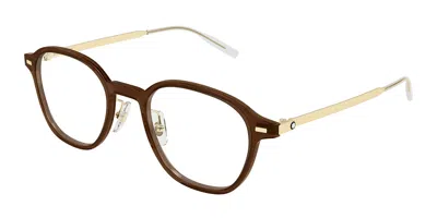 Montblanc Mb0427o 005 Occhiali Da Vista Marroni Per Uomo (solo Montatura) In Brown