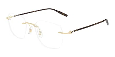 Montblanc Mb0430o 003 Occhiali Da Vista Oro Per Uomo (solo Montatura) In Multi