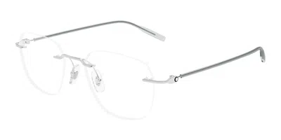Montblanc Mb0430o 004 Occhiali Da Vista Argentati Per Uomo (solo Montatura) In Silver