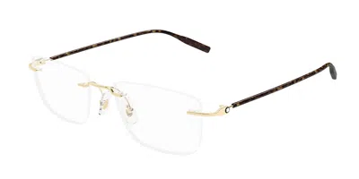 Montblanc Mb0431o 003 Occhiali Da Vista Oro Per Uomo (solo Montatura) In Gold