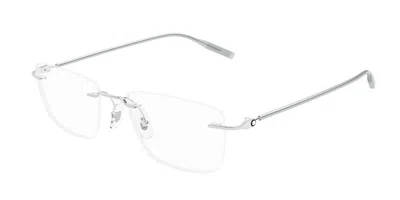 Montblanc Mb0431o 004 Men's Glasses Silver Size 53 - Free Lenses - Blue Light Block Available