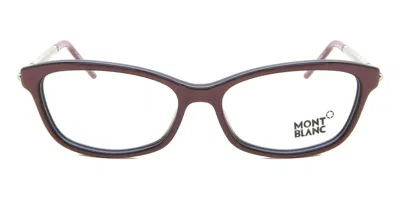Montblanc Mb0437 074 Occhiali Da Vista Argentati Per Donna (solo Montatura) In Transparent