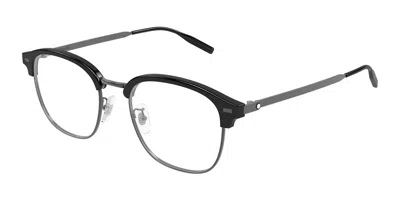 Montblanc Mb0446oa Vestibilità Orientale 001 Occhiali Da Vista Neri Per Uomo (solo Montatura)