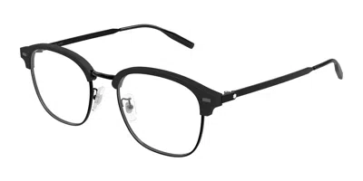 Montblanc Mb0446oa Vestibilità Orientale 002 Occhiali Da Vista Neri Per Uomo (solo Montatura) In Black