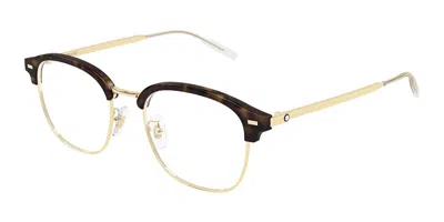 Montblanc Mb0446oa Vestibilità Orientale 004 Occhiali Da Vista Oro Per Uomo (solo Montatura) In Gold