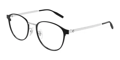 Montblanc Mb0447oa Vestibilità Orientale 002 Occhiali Da Vista Neri Per Uomo (solo Montatura) In Black