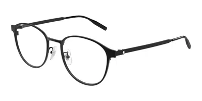 Montblanc Mb0447oa Vestibilità Orientale 004 Occhiali Da Vista Neri Per Uomo (solo Montatura) In Black