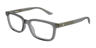 Montblanc Mb0458ol Asian Fit 005 Men's Glasses  Size 55 - Free Lenses - Blue Light Block Available In Gray