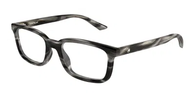 Montblanc Mb0458ol Asian Fit 009 Men's Glasses  Size 58 - Free Lenses - Blue Light Block Available In Gray