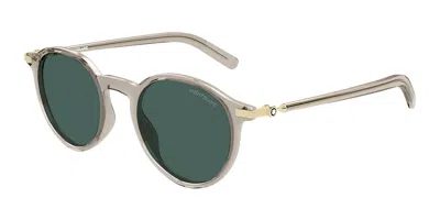 Montblanc Mb0461s 004 Men's Sunglasses Brown Size 49 In Green