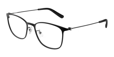Montblanc Mb0463ol Asian Fit 001 Men's Glasses  Size 54 - Free Lenses - Blue Light Block Available In Black