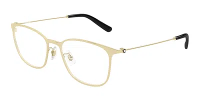 Montblanc Mb0463ol Asian Fit 004 Men's Glasses  Size 54 - Free Lenses - Blue Light Block Available In Gold