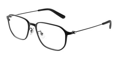 Montblanc Mb0465oa Asian Fit 001 Men's Glasses  Size 55 - Free Lenses - Blue Light Block Available In Black