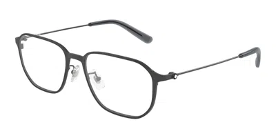Montblanc Mb0465oa Asian Fit 002 Men's Glasses  Size 55 - Free Lenses - Blue Light Block Available In Gray