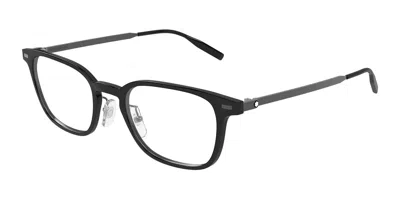 Montblanc Mb0467ol Asian Fit Men's Glasses, Black, Size 54